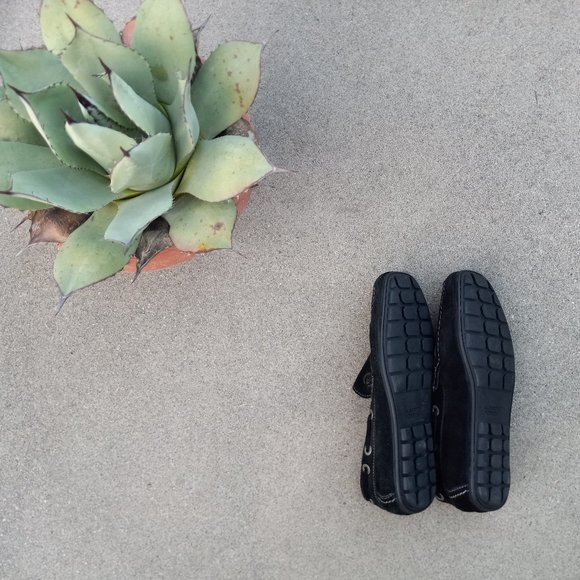 Black Suede Driving Moccasin/Loafer Size 41 Men\'s Shoes Slip On main image 4